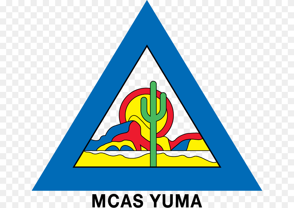 Scroll Down And Select Crest Mcas Yuma, Triangle, Sign, Symbol Free Png Download