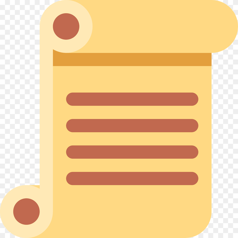 Scroll Emoji Clipart, Text, Document Png Image