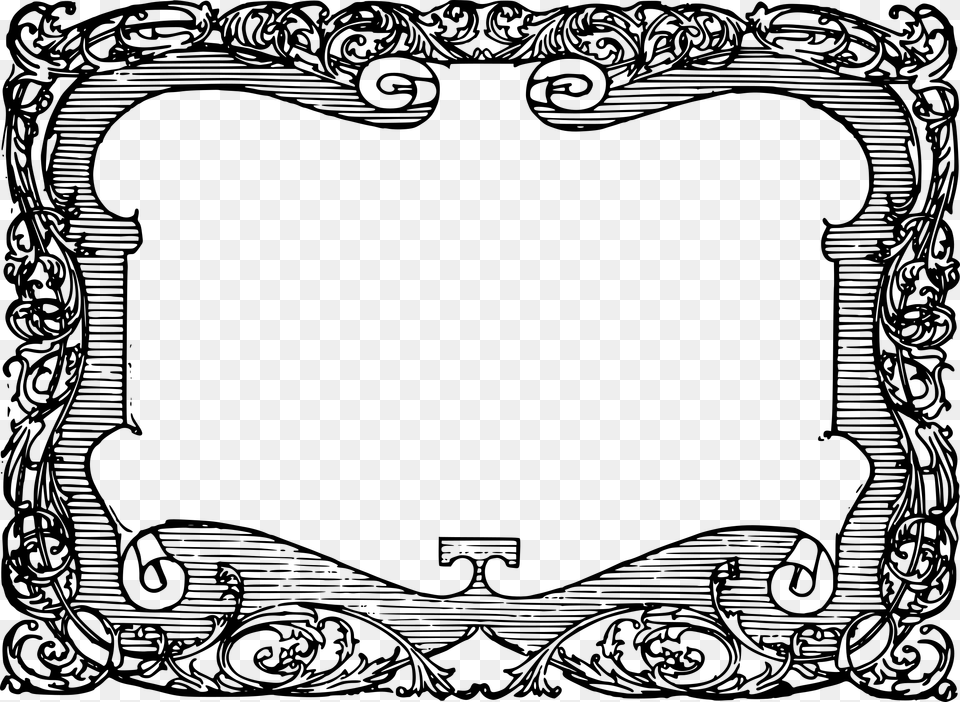 Scroll Frame Borda De Quadro, Gray Png