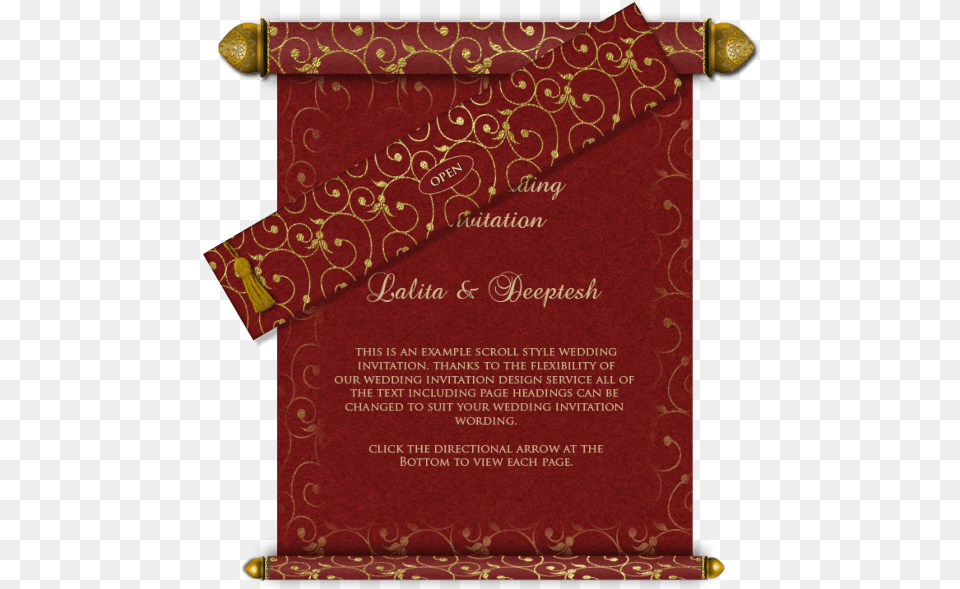 Scroll Invitation Cards Ideas Download, Text, Document Png