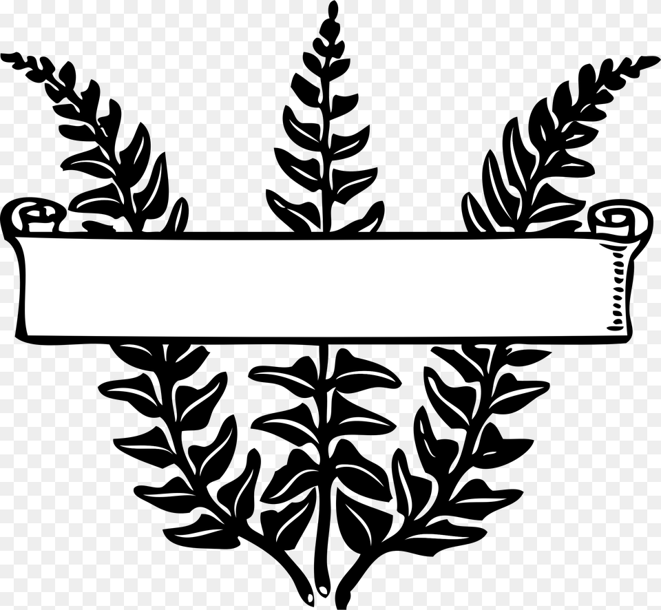 Scroll Over Ferns Clip Arts Clip Art The End Transparent, Stencil, Floral Design, Graphics, Pattern Free Png Download