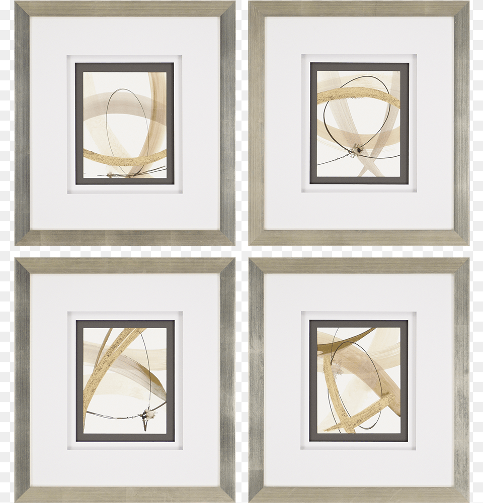 Scroll Series I Pk4 Black And White Set Framed Art, Collage, Art Gallery, Canvas, Indoors Free Transparent Png