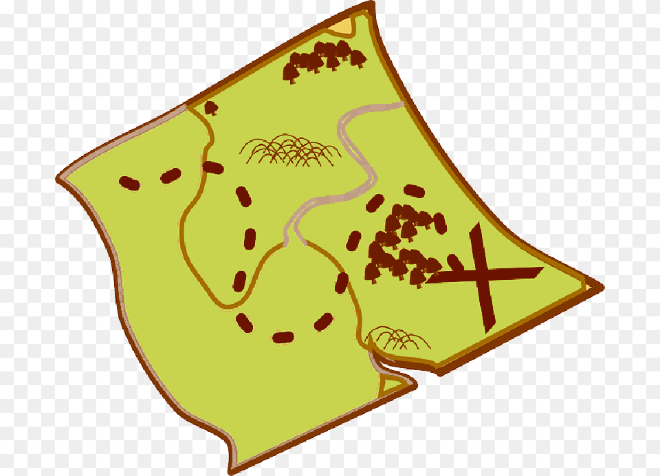 Scroll Simple Map Cartoon Template Compass Road Treasure Map Clip Art, Text Png
