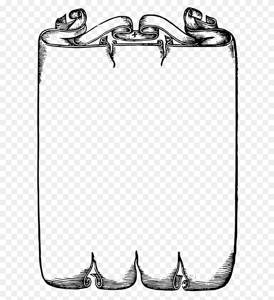 Scroll With Rolled Borders, Bag, Jar Free Transparent Png