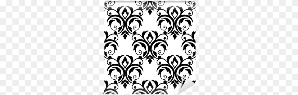Scrolling Floral Design Elements Wall Mural Pixers Circle, Art, Floral Design, Graphics, Pattern Png Image