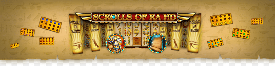 Scrolls Of Ra Hd Leaderboard Promotion Illustration, Gambling, Game, Slot Free Png Download