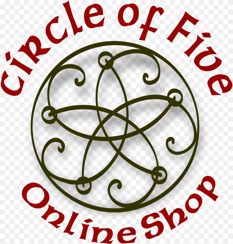 Scrollwork Circle Of Five Circle, Symbol Free Png Download