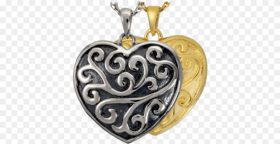 Scrollwork Filigree Heart Locket, Accessories, Jewelry, Pendant Png
