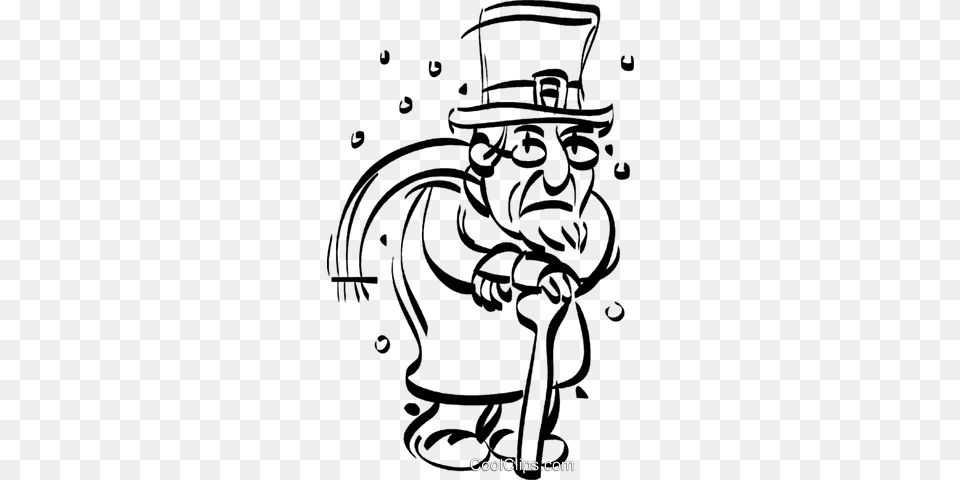 Scrooge Royalty Vector Clip Art Illustration, Person, Face, Head Free Transparent Png