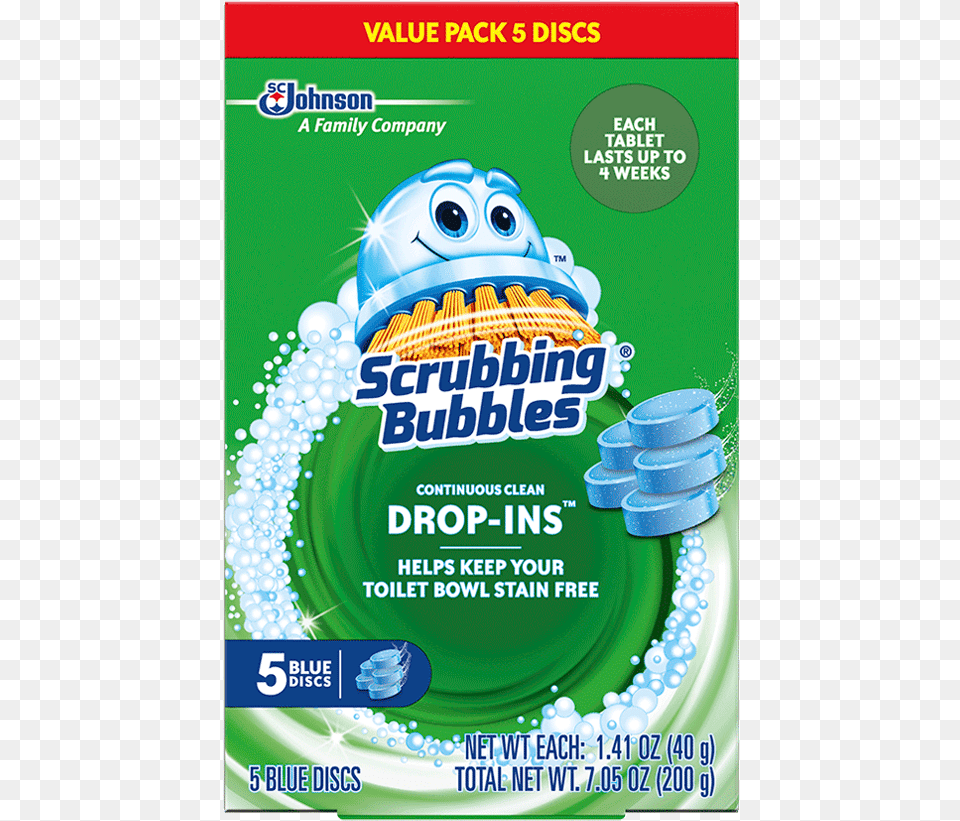 Scrubbing Bubbles Drop Ins 5 Pack Scrubbing Bubbles Toilet Cleaning Gel Refill Rain Shower, Advertisement, Poster, Birthday Cake, Cake Free Png Download