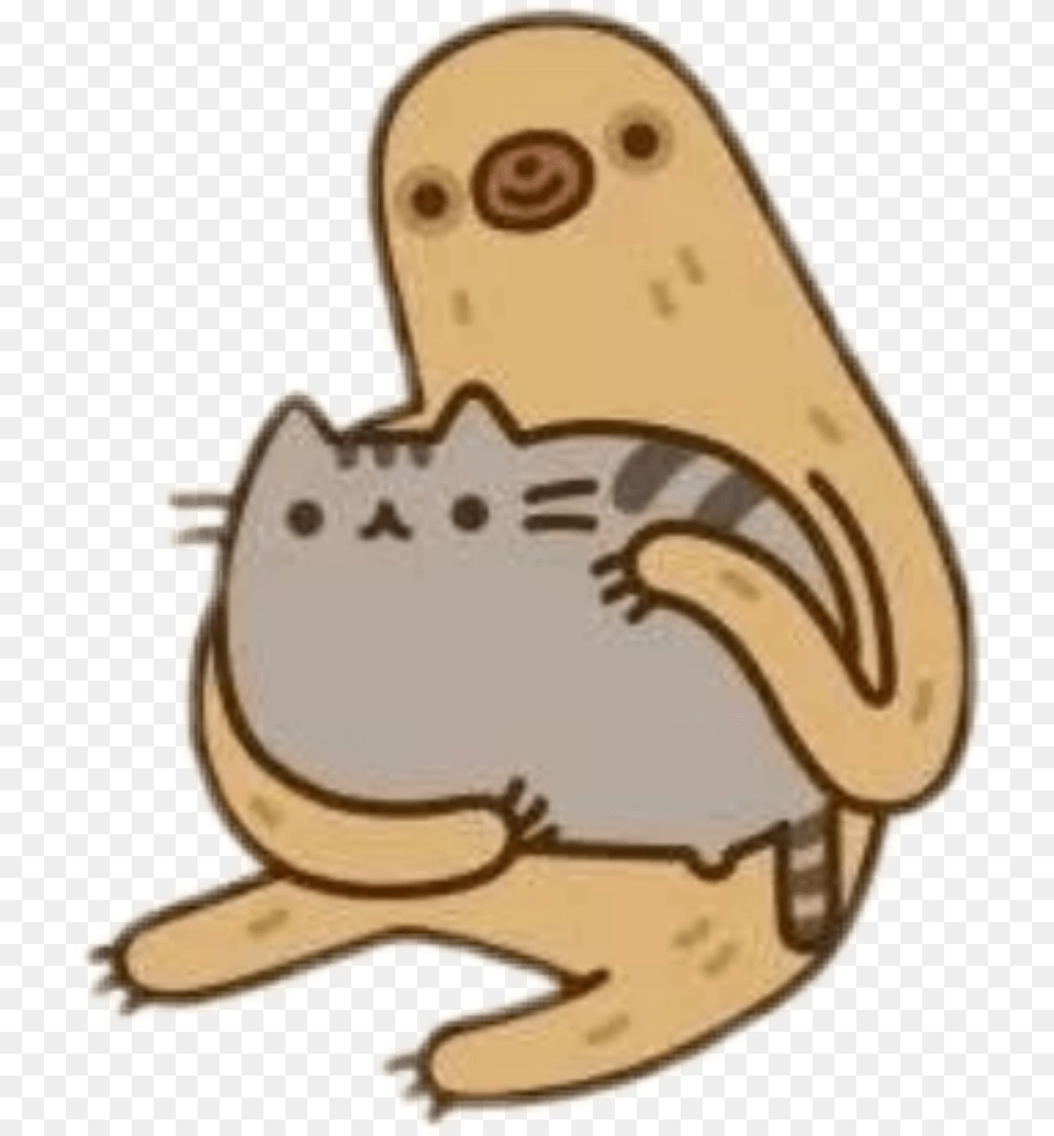 Scsloths Sloths Kawaii Pusheen Pusheencat Sloth Pusheen Sloth, Disk, Animal, Mammal, Rabbit Png Image