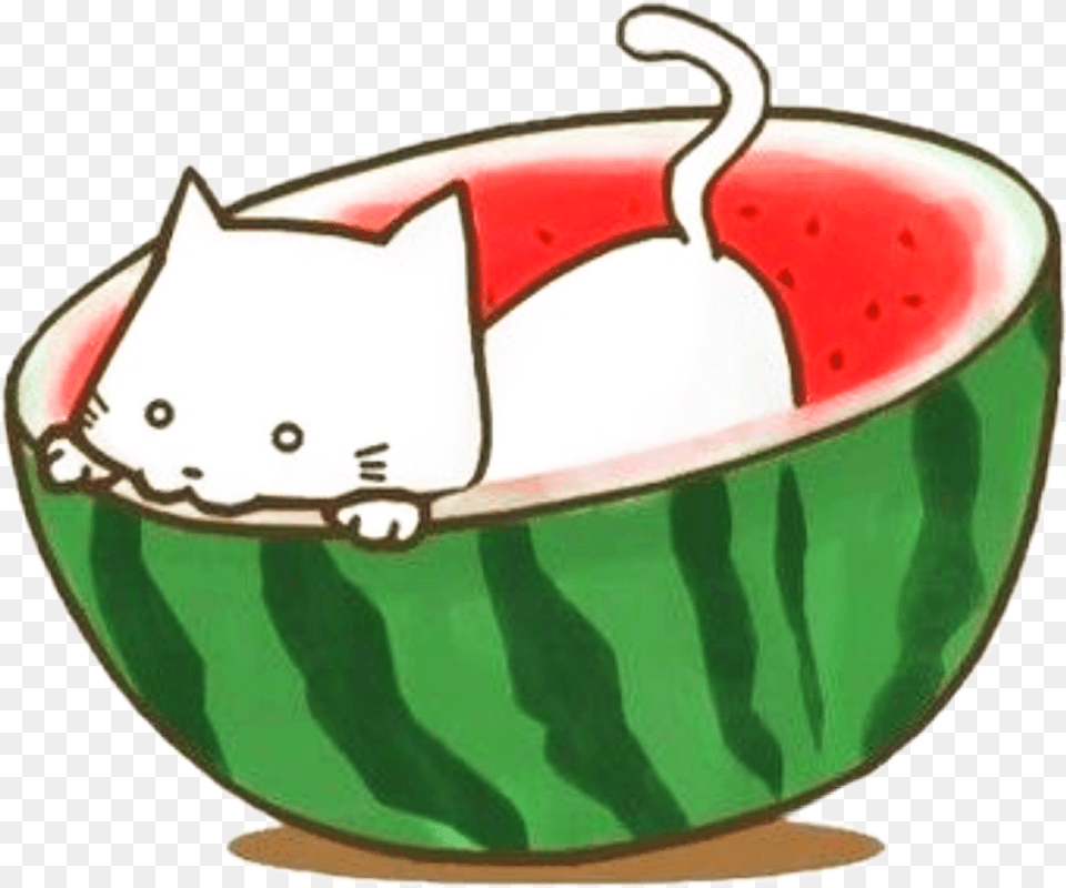 Sctropical Tropical Watermelon Sandia Kawaii Scwatermel Dibujos De Sandia Kawaii, Food, Fruit, Plant, Produce Free Transparent Png