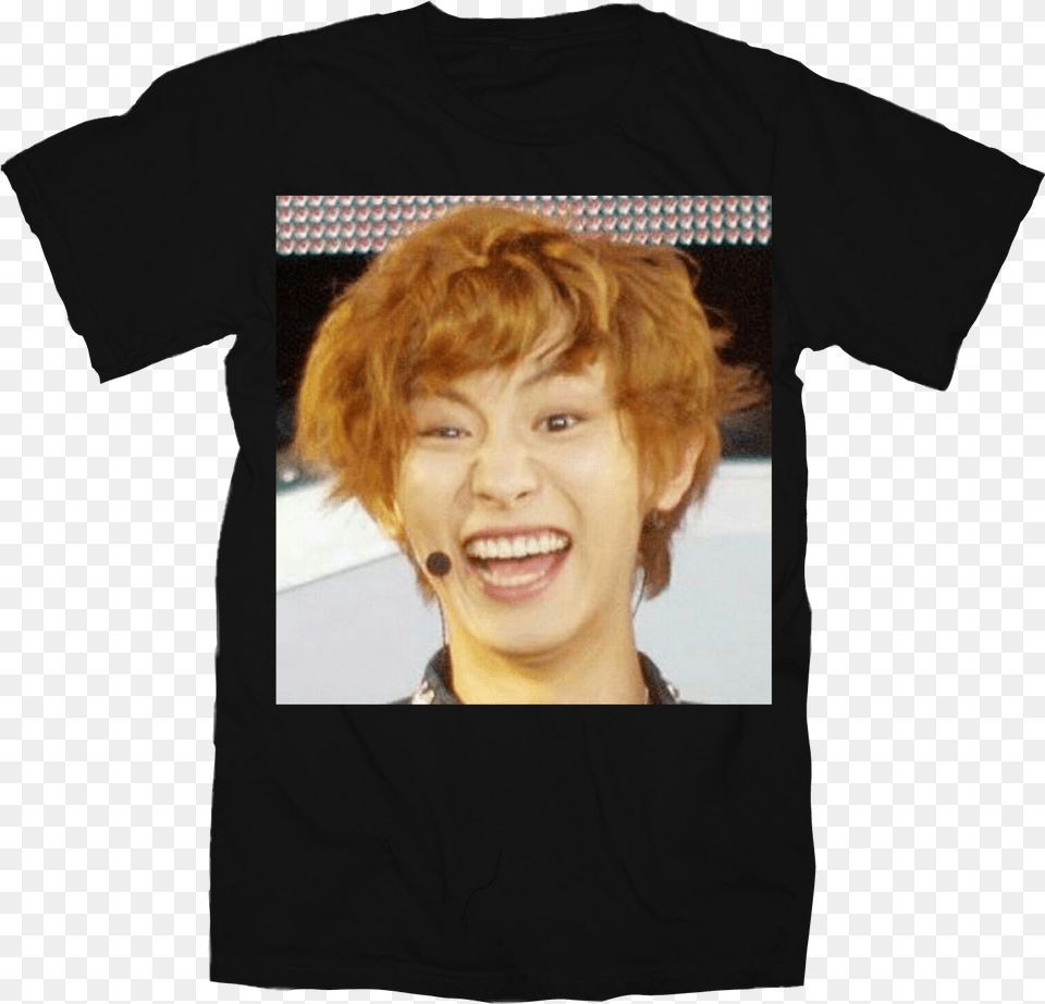 Sctshirt Tshirt Exo Chanyeol Funnymemes Memes Exol Chanyeol Meme, Head, Portrait, Photography, Clothing Free Png Download