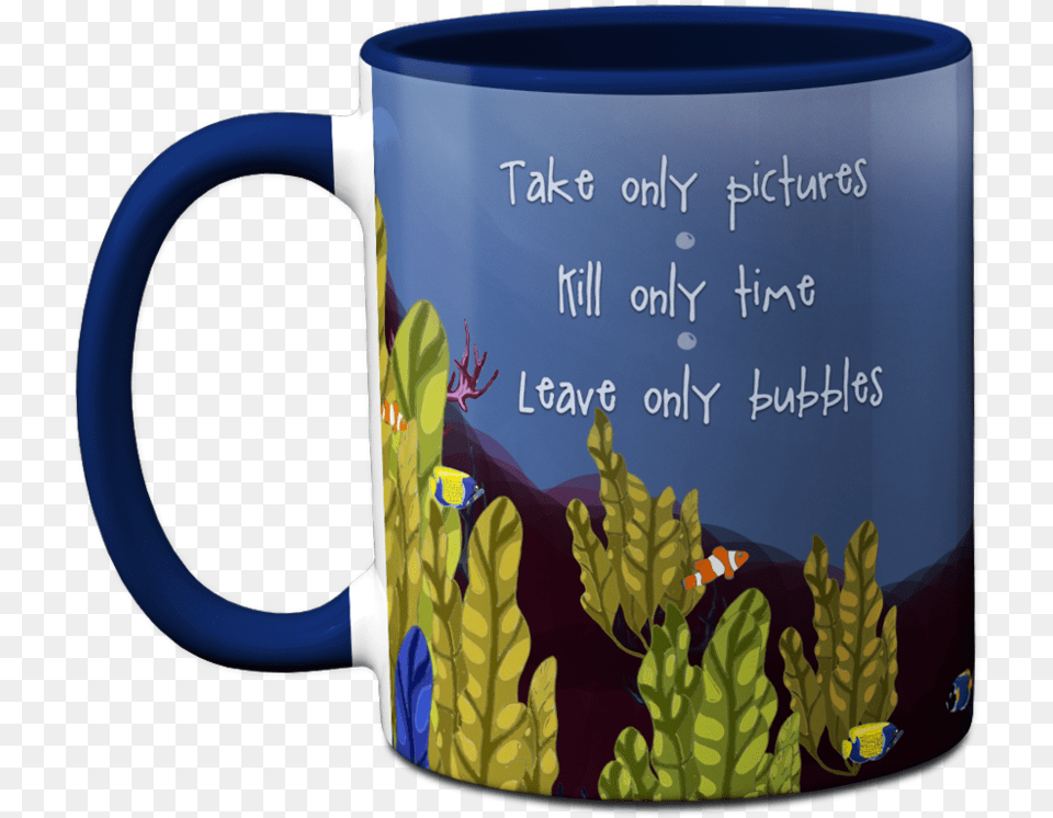 Scuba Bubbles Mug By Pithitude Mug, Cup, Beverage, Coffee, Coffee Cup Free Png