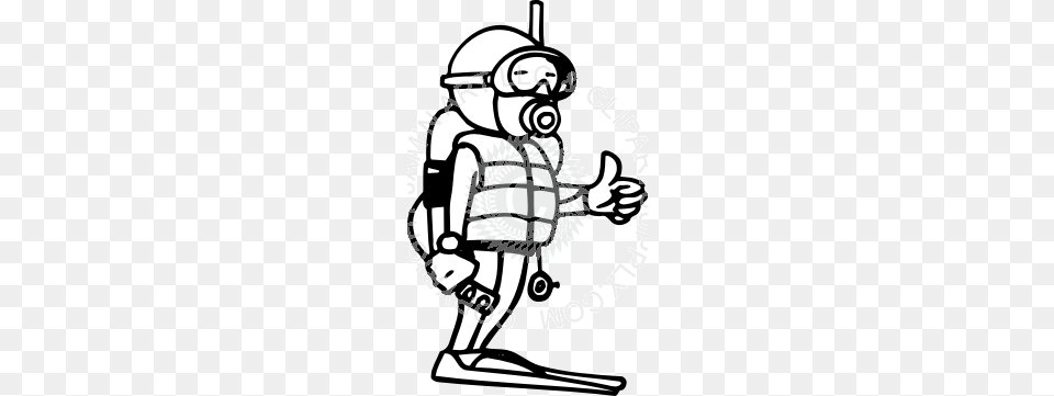 Scuba Diver Cartoon Logo, Robot, Smoke Pipe Free Png Download