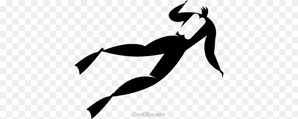 Scuba Diver Royalty Vector Clip Art Illustration, Animal, Fish, Sea Life, Shark Free Png Download