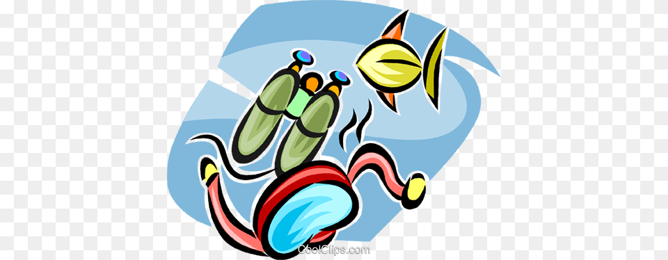 Scuba Gear And Fish Royalty Vector Clip Art Illustration, Graphics Free Transparent Png