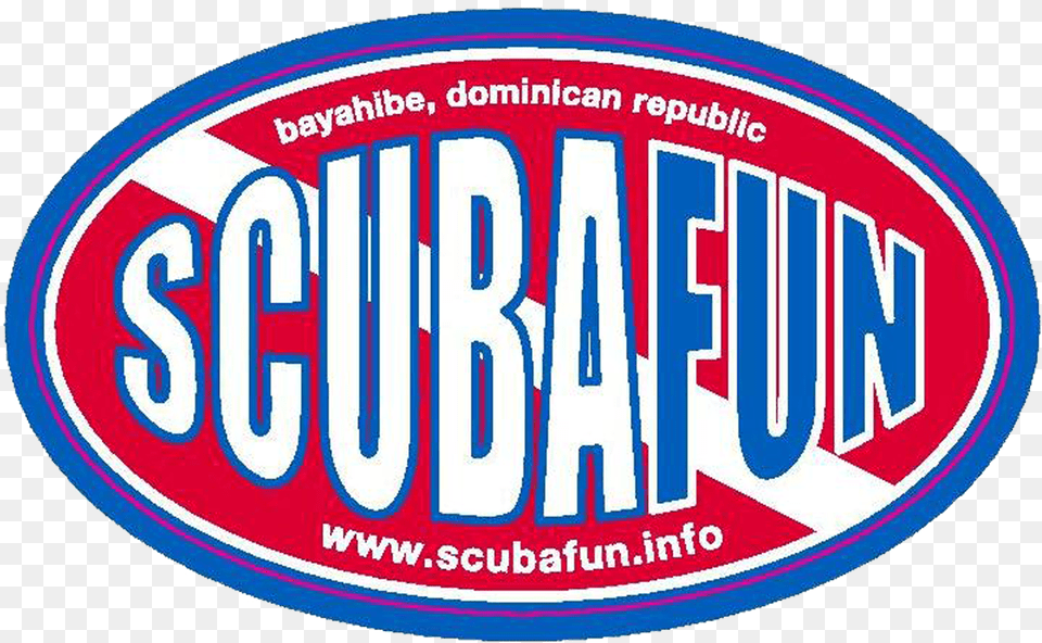Scubafun Logo Oval, Sticker, Road Sign, Sign, Symbol Free Transparent Png