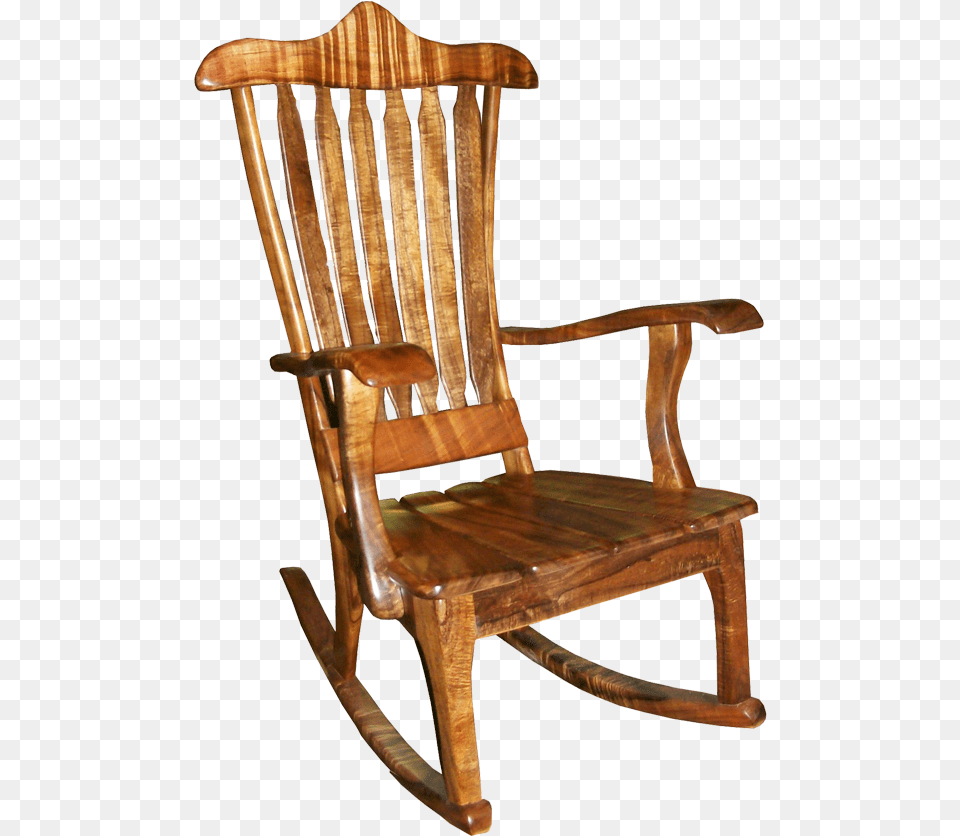Sculpted Rocking Chair Wooden Rocking Chair, Furniture, Rocking Chair Free Png Download