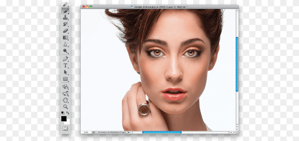 Sculpting The Face By Dodging Amp Burning In Photoshop Photoshop, Woman, Person, Hand, Finger Free Transparent Png