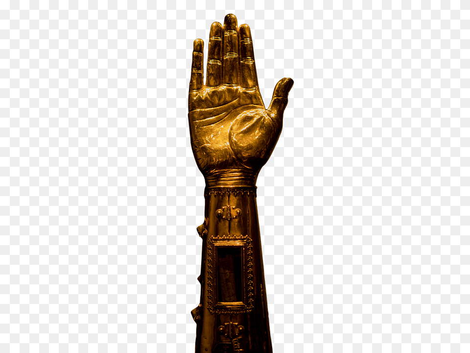 Sculpture Glove, Bronze, Clothing, Gold Free Png