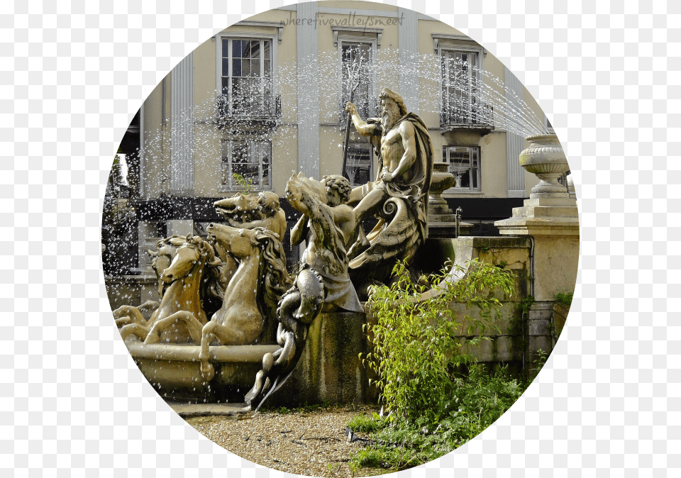 Sculpture Of Neptune The Ancient Roman God Of Sea Statue, Water, Architecture, Fountain, Person Png Image