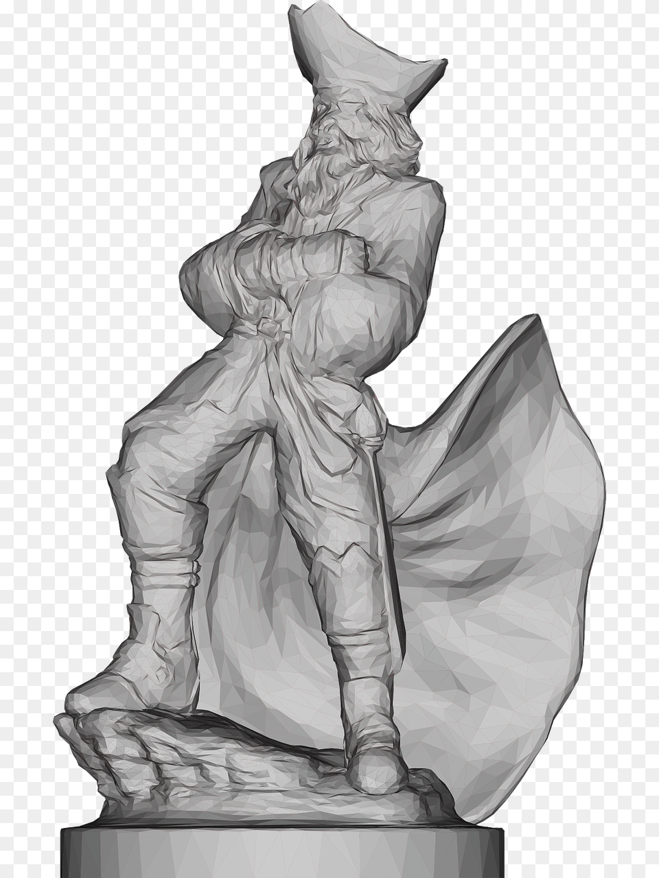 Sculpture Pirate Low Poly 3d Abstract Art Art Sculpture, Adult, Bride, Female, Person Free Transparent Png