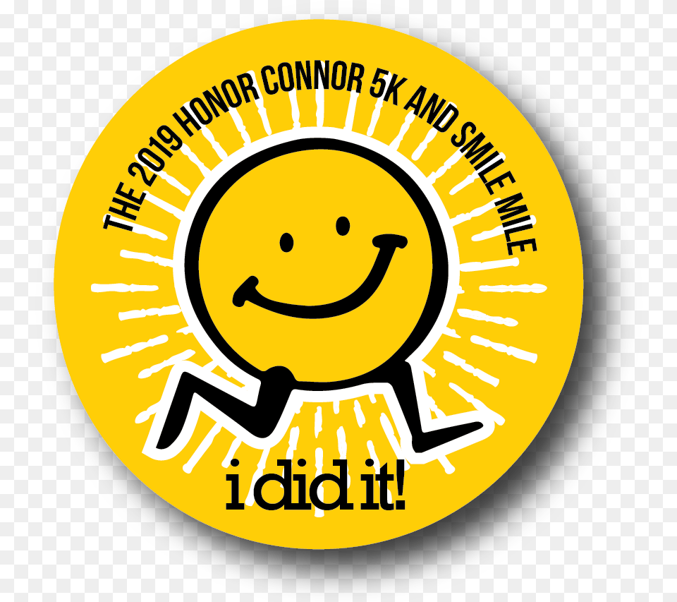 Scute The Honor Connor Run Plastic Finisher Medal Honor Connor, Sticker, Logo, Badge, Symbol Free Transparent Png