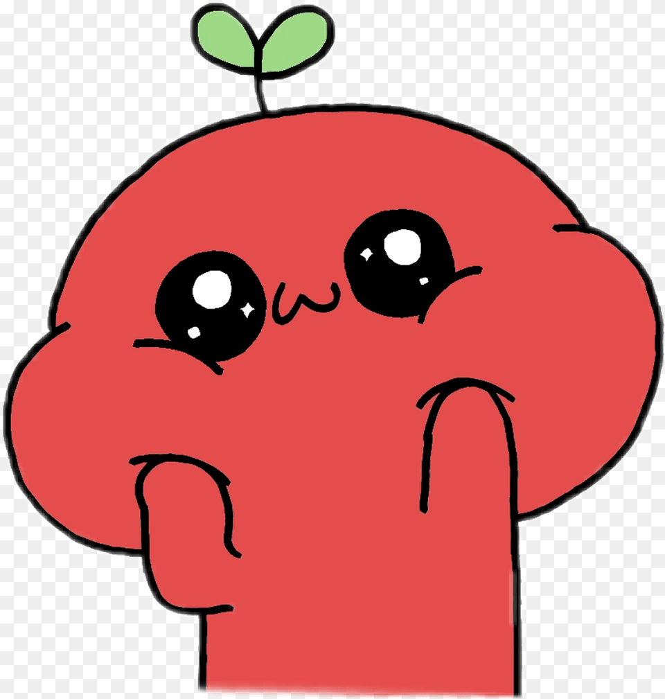 Scyousaytomato Sticker Kawaii Red, Berry, Food, Fruit, Plant Png Image