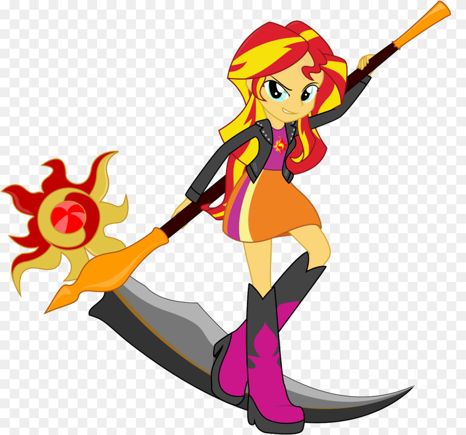 Scythe Clipart Music Note Scythe Sunset Shimmer, Person, Face, Head, Book Png Image