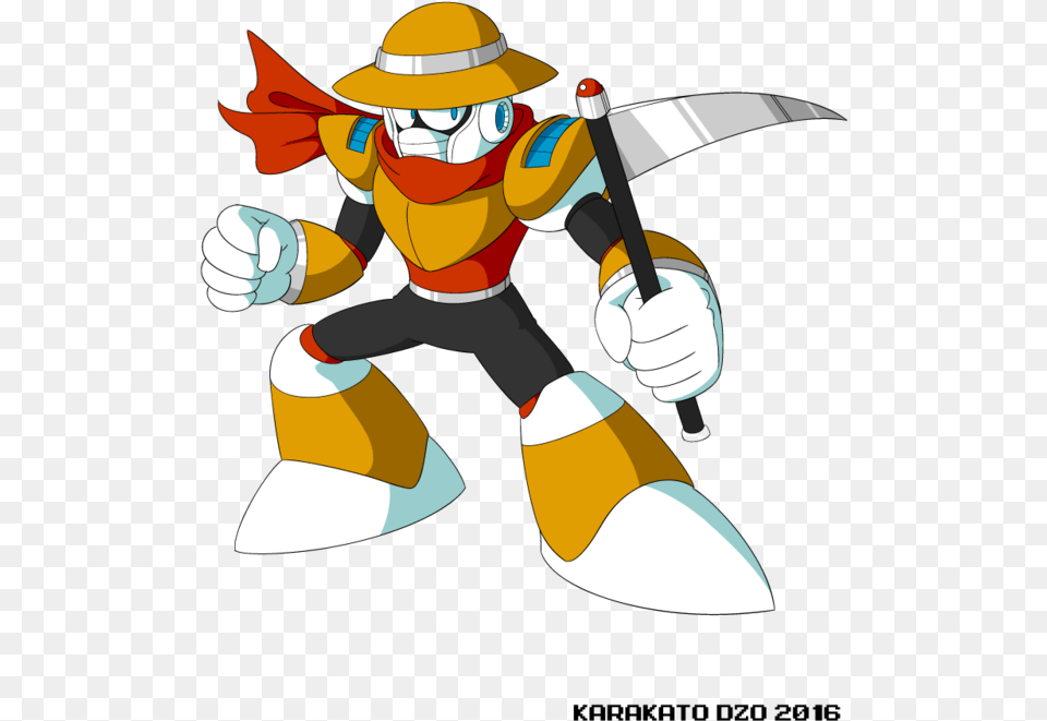 Scythe Man Mega Fd Nuclear Man Mega Man, Person, Clothing, Hat Free Png