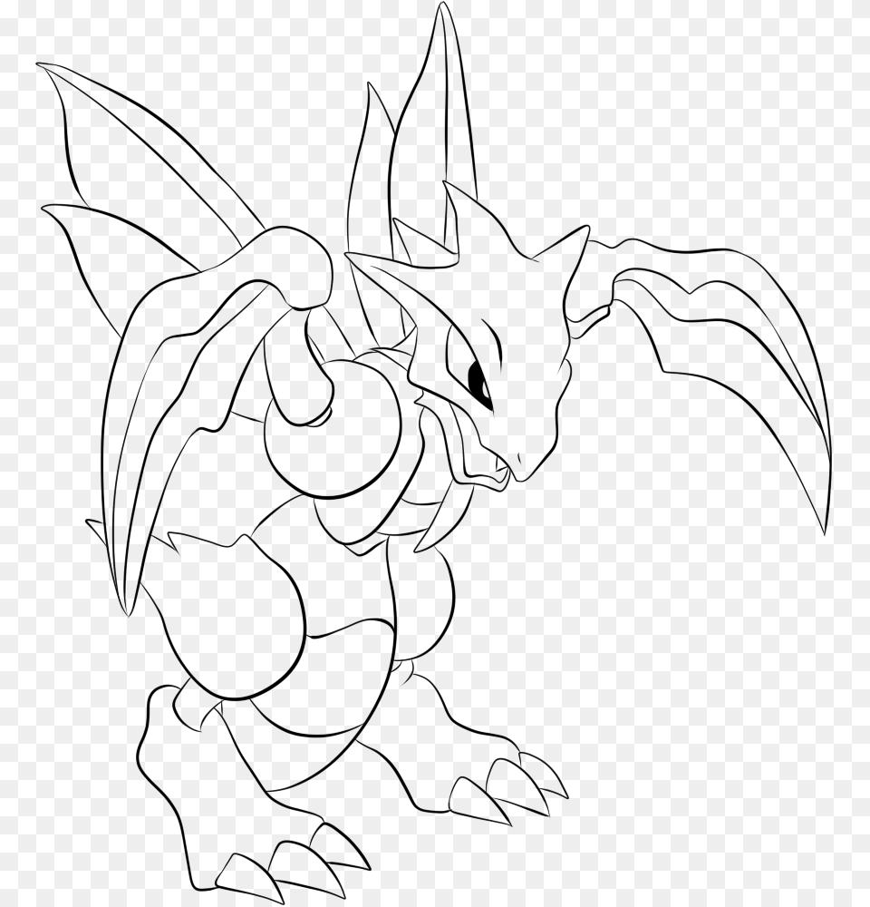 Scyther Lineart By Lilly Gerbil Pokemon Coloring Pages Scyther, Accessories, Art, Ornament, Gargoyle Free Png