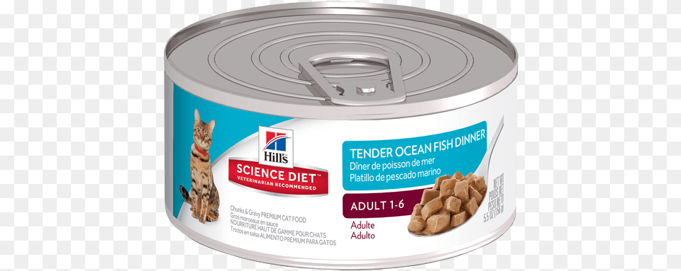 Sd Adult Tender Ocean Fish Dinner Cat Food Hills Canned Pet Food, Aluminium, Tin, Canned Goods, Can Free Png