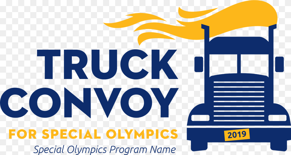 Sd Truck Convoy For Special Olympics Route, Advertisement, Bulldozer, Machine, Poster Free Png