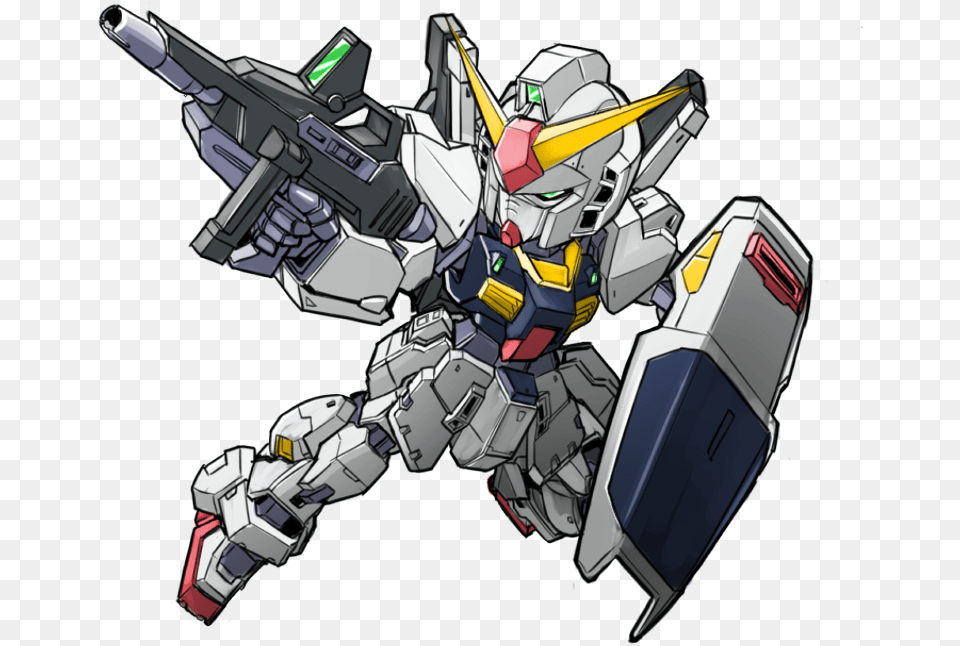 Sd Z Gundam Art, Gun, Weapon, Person, Robot Free Png Download