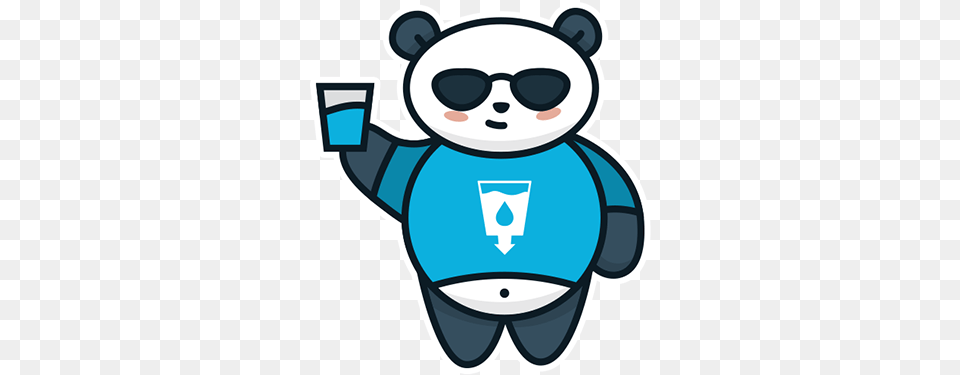Sdg Pandas Undp Cartoon Drink Water Gif, Accessories, Sunglasses, Face, Head Png Image