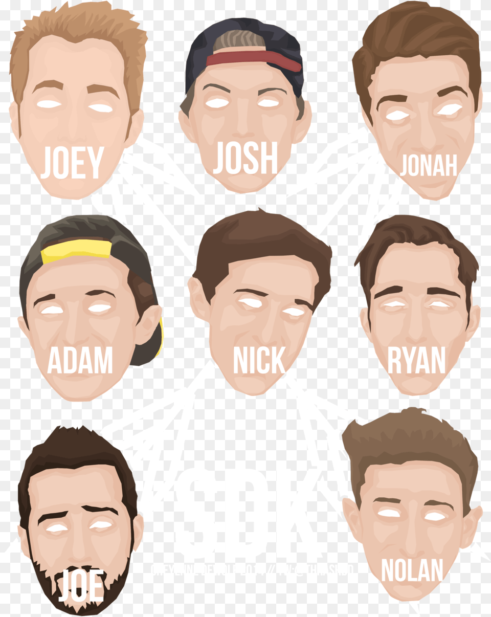 Sdk Heads Vector 2 Full White, Person, People, Advertisement, Baby Free Png