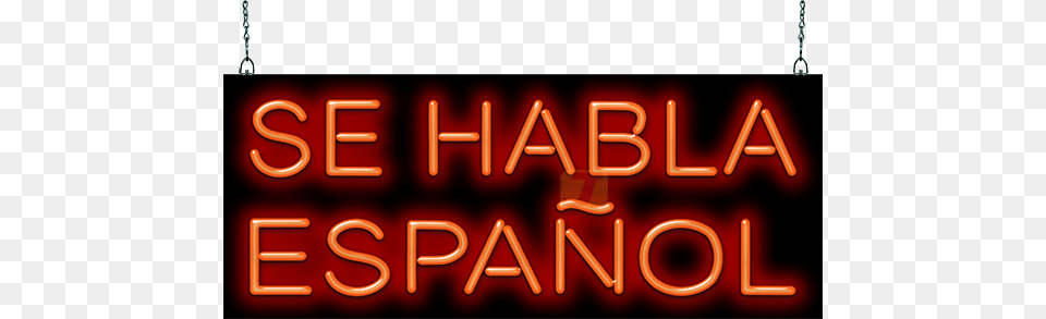 Se Habla Espanol Neon Sign Neon Sign, Light, Scoreboard Png Image