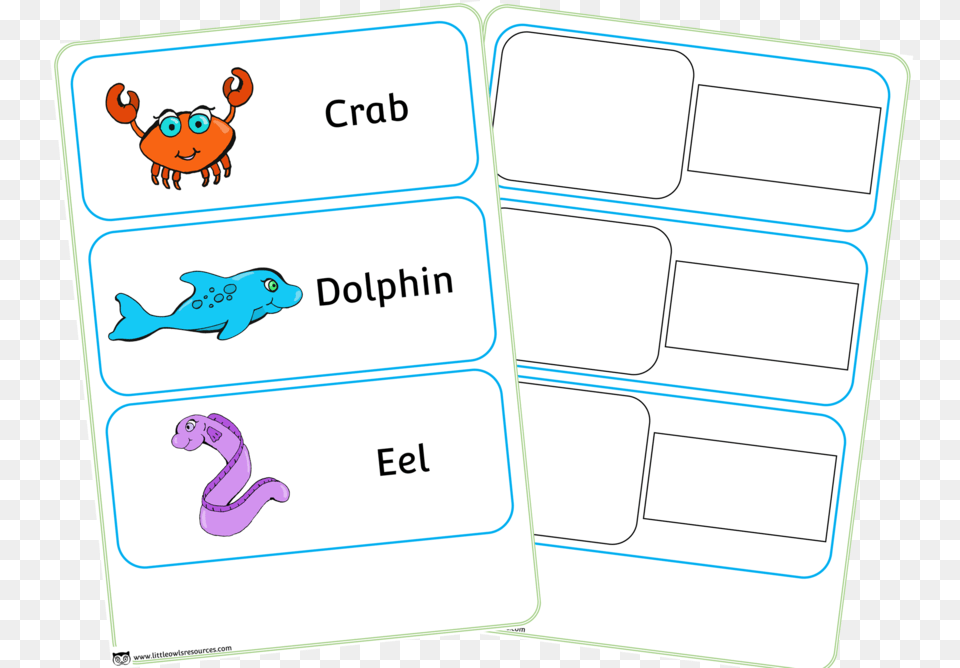Sea Animals Printable Early Years Sea Animals Words, Text Png