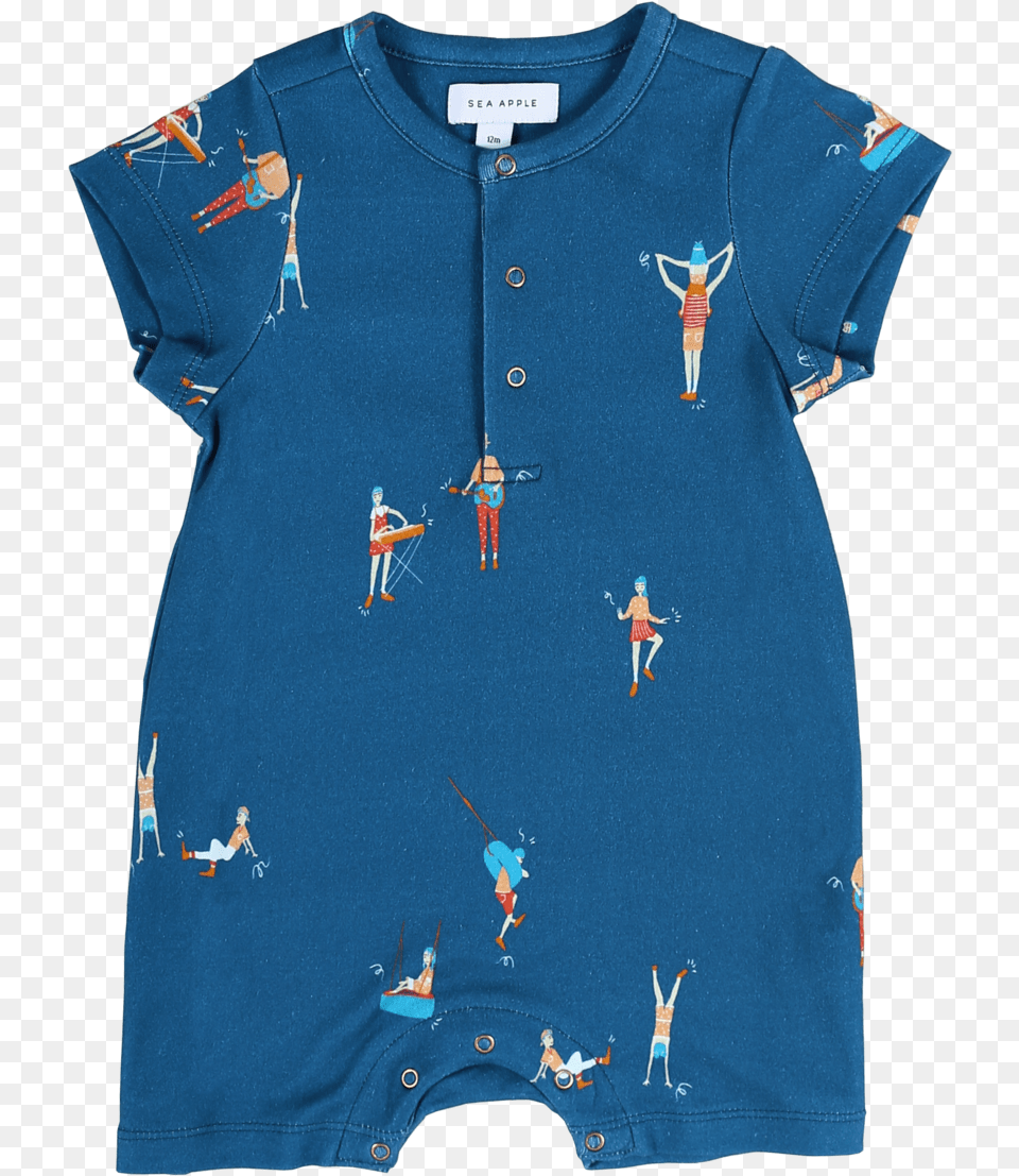 Sea Apple Let39s Dance Blue Bubble Shorts Romper Romper Suit, Clothing, Shirt, T-shirt, Person Png