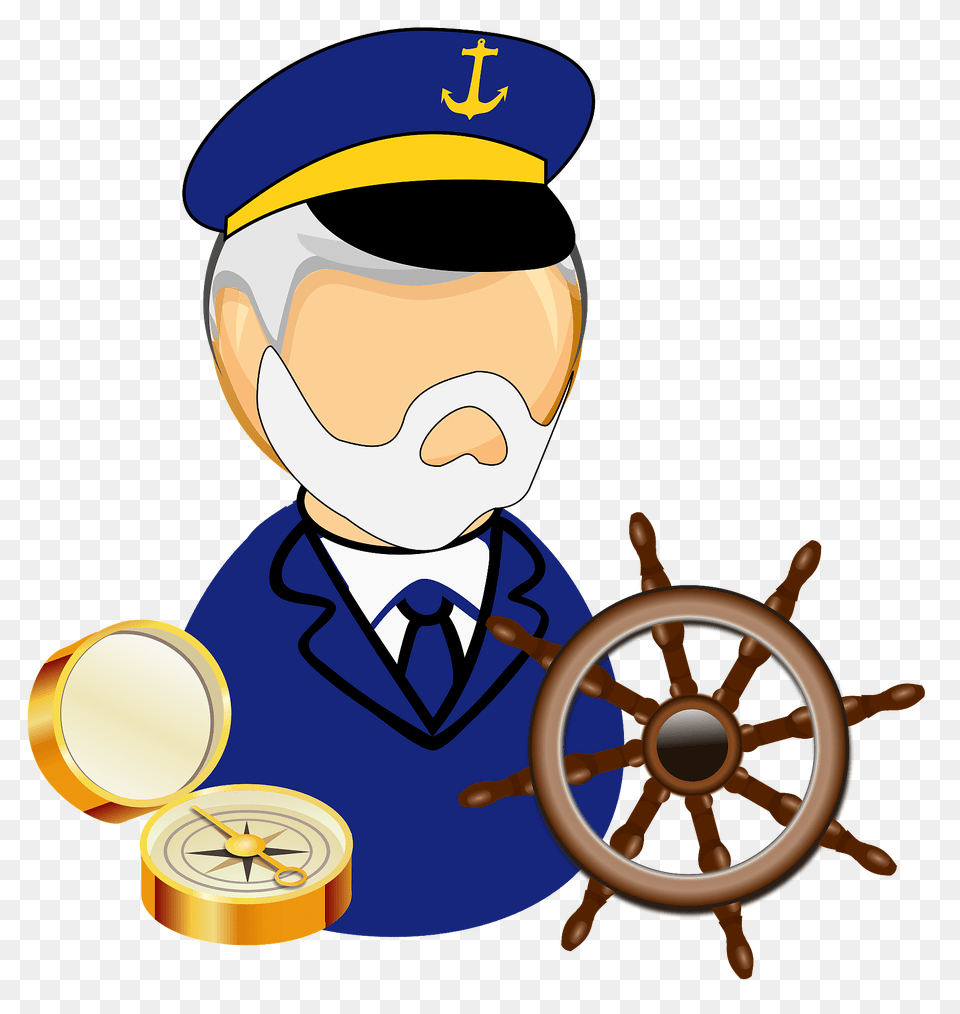 Sea Captain Clipart, Officer, Person, Tape, Face Free Png Download