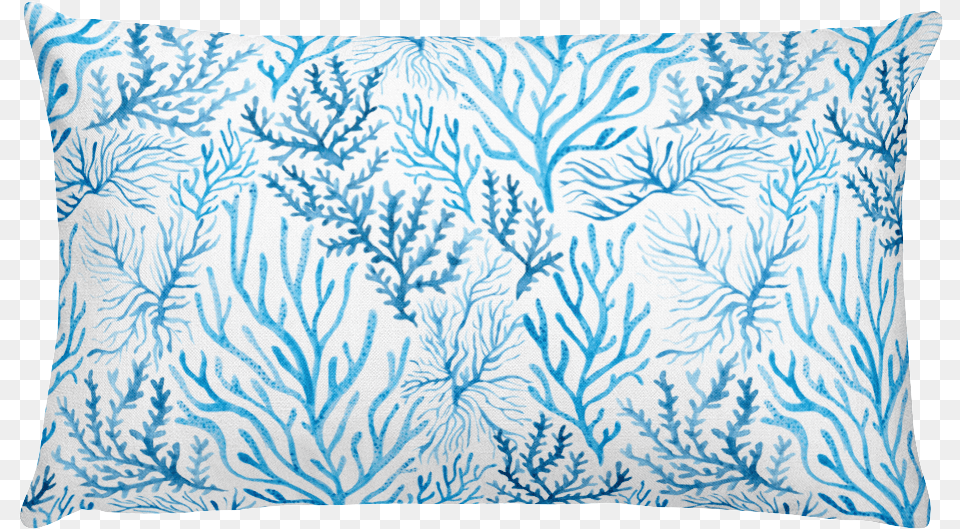 Sea Coral Reversible Pillow Motif, Cushion, Home Decor, Ice Png