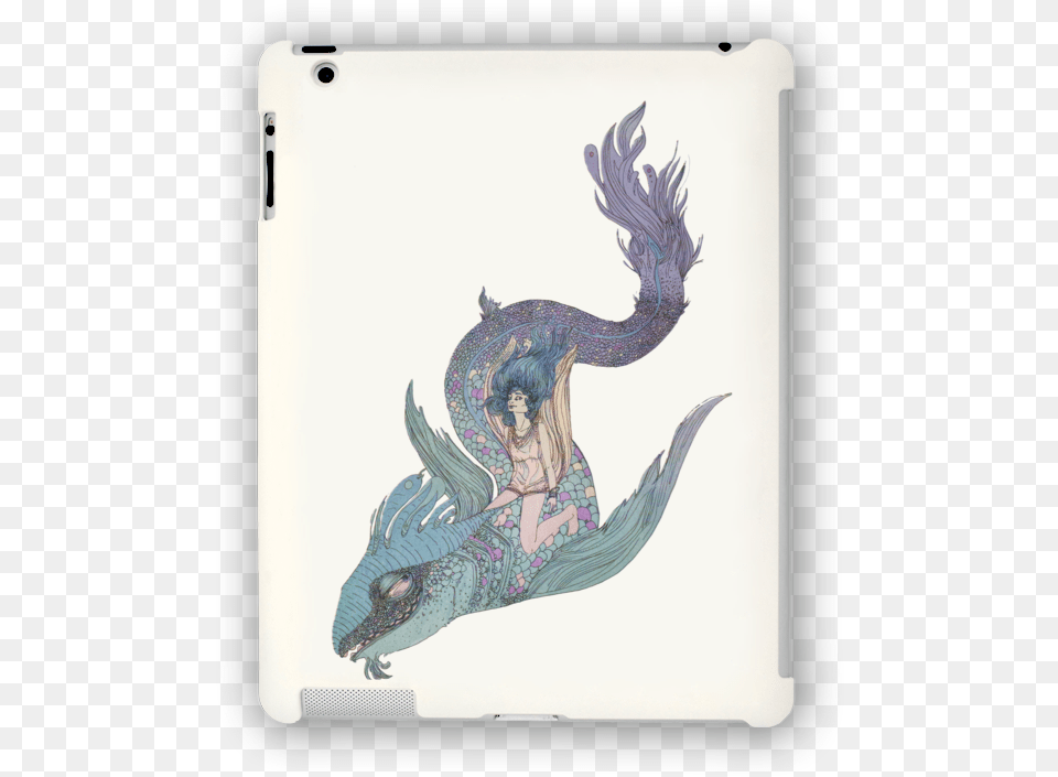 Sea Creature Ipad Case Black Orange, Adult, Art, Female, Person Free Png Download