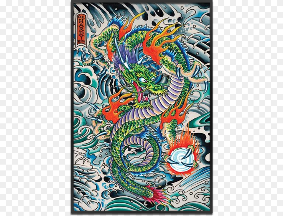 Sea Dragon Ed Hardy Japanese Tattoos, Art, Modern Art, Person Free Transparent Png