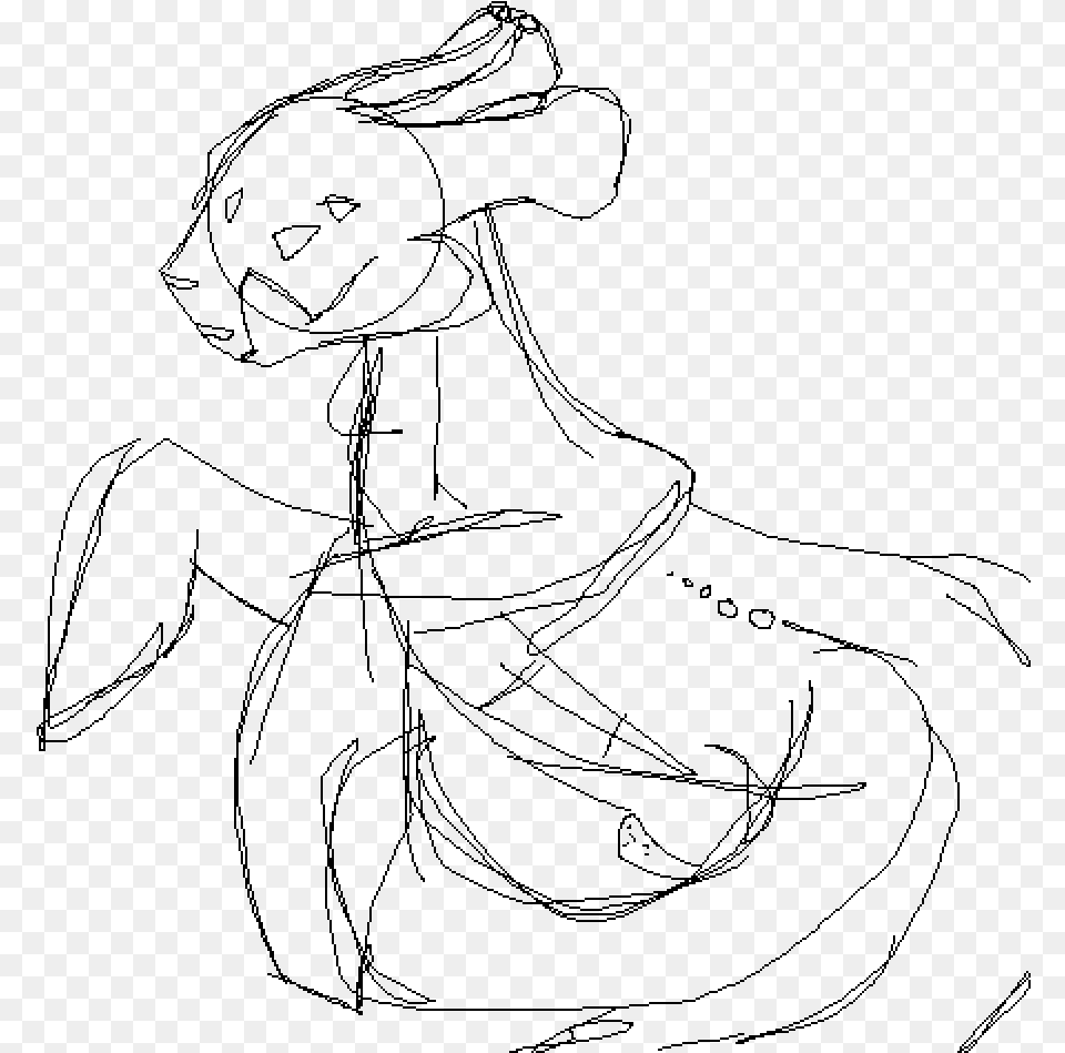 Sea Emperor Line Art, Gray Png