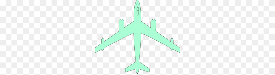 Sea Foam Green Airplane Clip Art, Aircraft, Airliner, Transportation, Vehicle Png