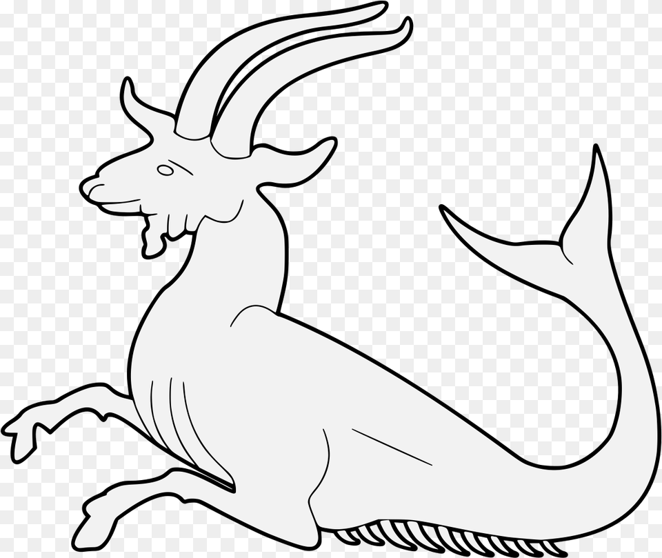 Sea Goats, Stencil, Animal, Fish, Sea Life Png