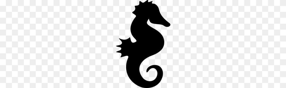 Sea Horse Silhouette Clip Art, Gray Free Png Download