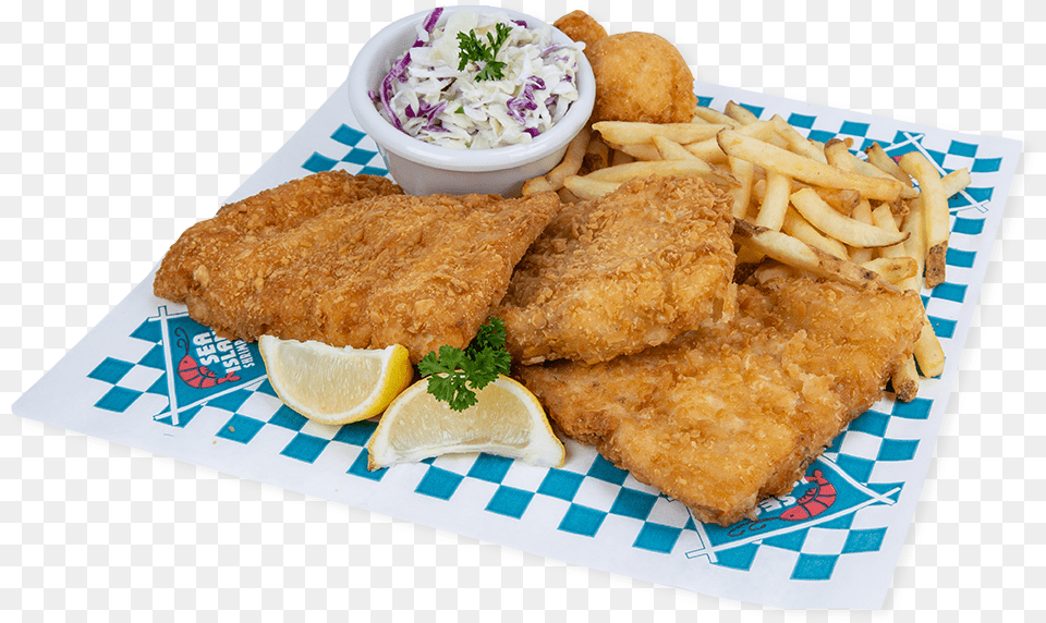 Sea Island Fried Fish Fillets, Food, Fried Chicken, Bread, Citrus Fruit Free Transparent Png