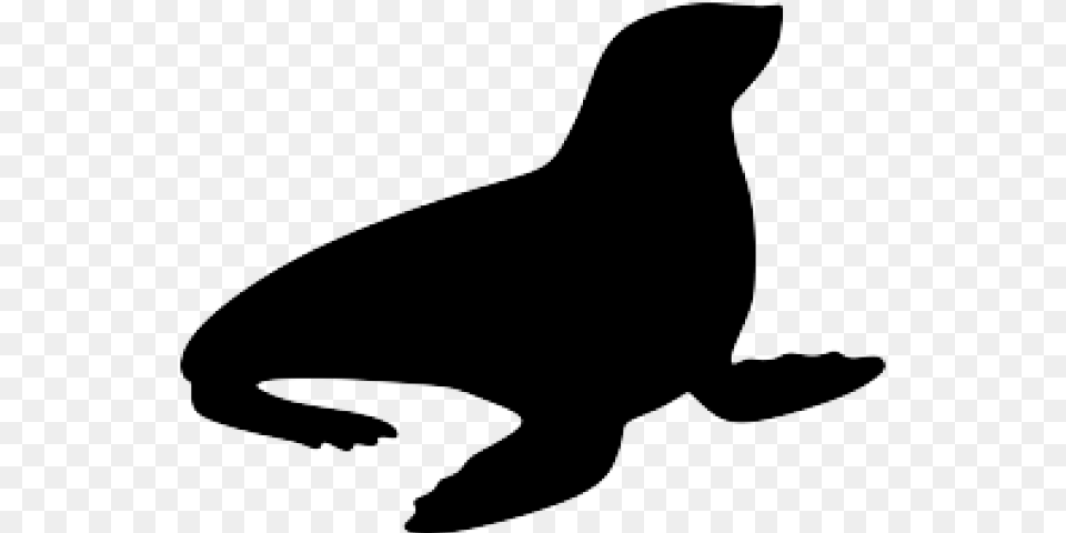 Sea Lion Clipart Ocean Animal Silhouette Of A Seal, Sea Life, Mammal, Sea Lion, Smoke Pipe Free Png